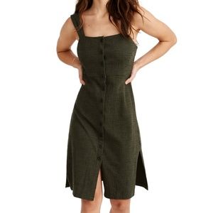 Madewell Texture & Thread Button Front Tank Dress